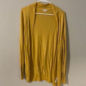 Merona yellow cardigan, size large, great condition